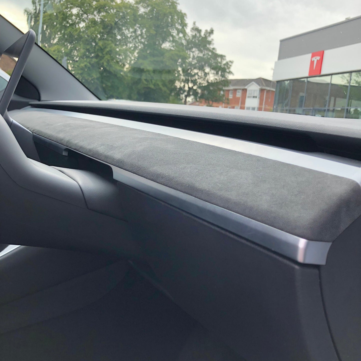 Tesla Model 3 Grey Alcantara Trimmed Dashboard