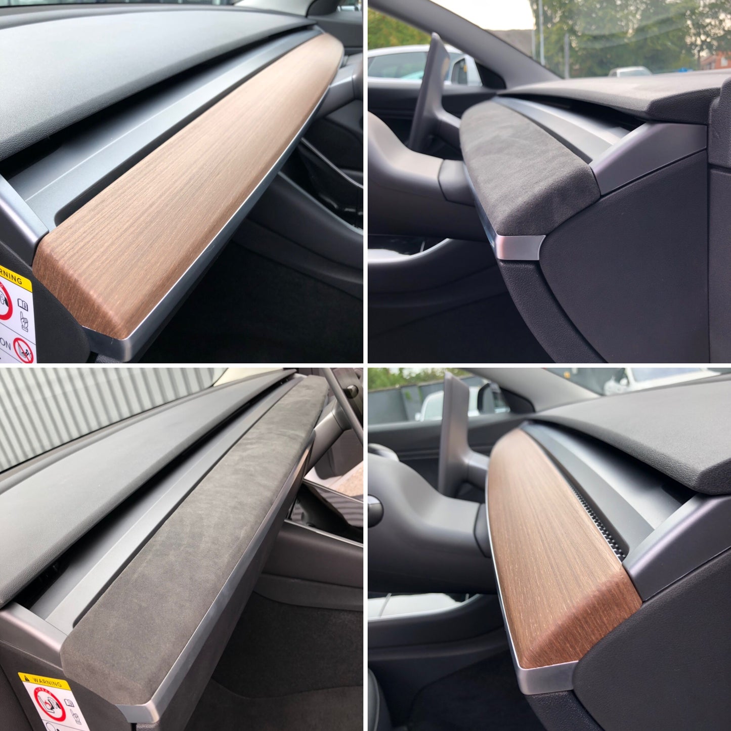 Tesla Model 3 Grey Alcantara Trimmed Dashboard